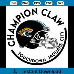 Champion Claw Touchdown Jaguars City Svg, Sport Svg, Jacksonville Jaguars Svg, Jacksonville Jaguars Football Team Svg, J