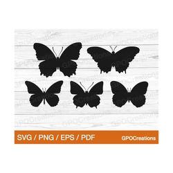 Butterfly SVG, Butterflies Bundle SVG, Butterflies Cut Files, Butterfly Silhouettes, Butterfly Clipart, Butterfly PNG, B