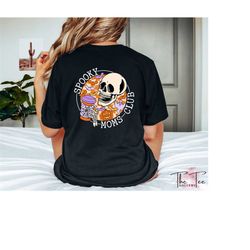 Spooky Mom Club Shirt, Cute Mom Gift, Spooky Vibes Tee, Best Mom Gift for Her, Halloween Mom, Skull Halloween Quotes, Ha