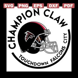 Champion Claw Touchdown Falcons City Svg, Sport Svg, Atlanta Falcons Svg, Atlanta Falcons Football Team Svg, Atlanta Fal
