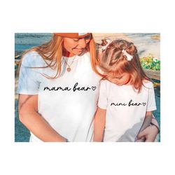 mama and mini svg, mama bear svg, mommy and me svg, matching shirt svg, mommy daughter svg, toddler Shirt Svg, mom shirt
