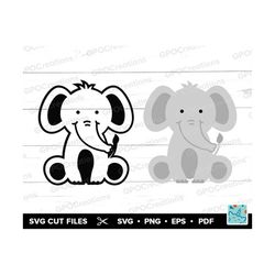 elephant svg, cute elephant svg, baby elephant svg, cute baby elephant svg, baby elephant cut file, baby elephant clipar
