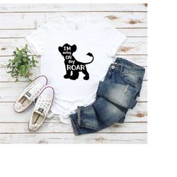Cute Lion Lover T-Shirt, I'm Working On My Roar T-Shirt, Funny Lion Shirt, Animal Lover Shirt, Cute Animal T-Shirt, Gift
