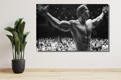 Arnold Schwarzenegger Poster Art  Arnold Schwarzenegger Canvas Wall Art  Gym Motivation Canvas Prints  Gym wall  Muscle