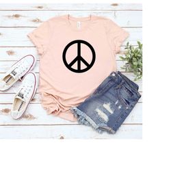Peace Sign T-shirt, Show Peace Shirt, Inspirational Tee, Love Shirt, Tops And Tees, Peace Tee, Love Tee
