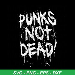 Punks Not Dead Punk Skull Biker SVG Graphic Design File