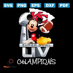 Mickey Kansas City Chiefs Super Bowl Champions Svg, Sport Svg, Super Bowl 2021 Svg, Kansas City Chiefs Svg, Kansas City