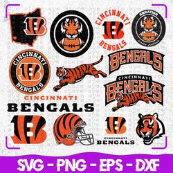 Cincinnati Bengals Football Team Svg, Cincinnati svg ,Bengals Svg, Cincinnati Bengals Svg, Clipart Bundle, N F L teams