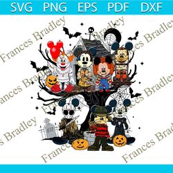 Mickey And Friends Horror Halloween PNG Sublimation