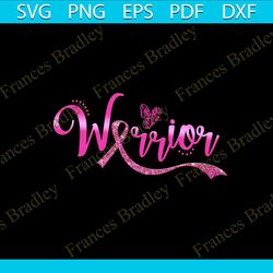 Warrior Pink Ribbon Breast Cancer Awareness PNG Download