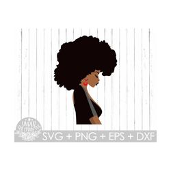 Afro Woman SVG,Black Woman SVG, African American Woman SVG,Cricut Design, Silhouette Svg, Sublimation Design Downloads ,