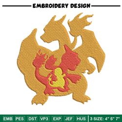 Charizard embroidery design, Pokemon embroidery, Anime design, Embroidery file, Digital download, Embroidery shirt