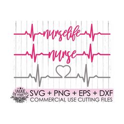 Nurse SVG / Heartbeat SVG / RN Svg Files / Nurselife Svg Files / Heartbeat Svg Files / Svg Files for Cricut / Files for