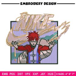 Gaara x nike embroidery design, Naruto embroidery, Nike design, Embroidery shirt, Embroidery file, Digital download