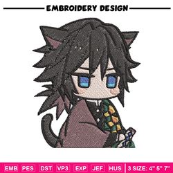 Giyu cat embroidery design, Giyu embroidery, Anime design, Embroidery shirt, Embroidery file, Digital download