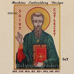 Saint Cuthbert embroidery design