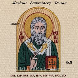 Saint Patrick Of Ireland embroidery design