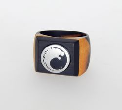 Wooden signet ring. "Leviathan"