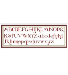 Alphabet - Cross Stitch Pattern -  Antique Sampler - PDF Counted Vintage Pattern - Reproduction of 19th century