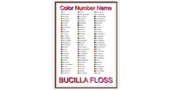 Bucilla Thread List by Color, Number, Name - Cross Stitch Chart - Bucilla Thread Charts - Inventory - Organizing - A4