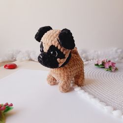 Crochet pattern Pug Ricci (Ukrainian language)