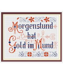 German Household Items - Cross Stitch Pattern - German Household Mottos - Antique Sampler PDF Counted Vintage Pattern