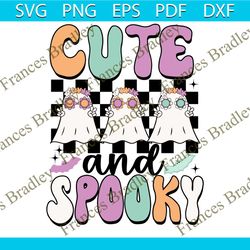 Retro Groovy Cute And Spooky Halloween Ghost SVG File