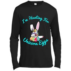 Easter Unicorn Shirt Im hunting for Unicorn eggs Long Sleeve Moisture Absorbing Shirt