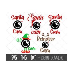 Santa cam svg bundle, elf cam svg, reindeer cam svg, santa christmas svg, santa png, xmas svg files, cricut silhouette s