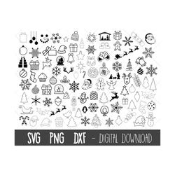 Christmas SVG, Christmas clipart, Christmas svg bundle, Christmas vector, Christmas png, 100 Christmas cricut silhouette