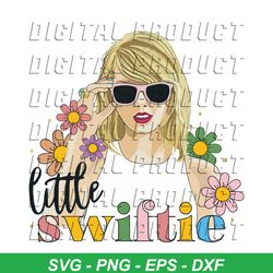 Retro Floral Little Swiftie SVG Graphic Design File
