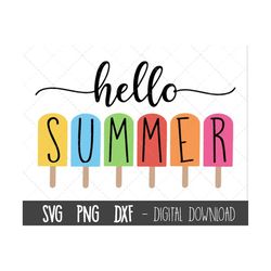 Hello Summer SVG, summer clipart, welcome summer svg, summer greeting svg, vacation clipart svg, hello summer cricut sil