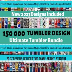 150 000 tumbler designs patterns, 2023 updated bundle ultimate design bundle for tumbler sublimation