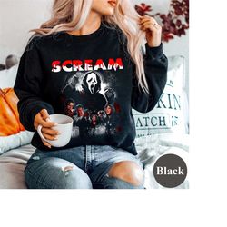 Scream Vintage Halloween Unisex Sweatshirt, Scream Movie Hoodie, Scream Shirt, scream movie sweatshirt Gift Tee for Men