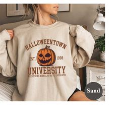 Halloweentown University Sweatshirt, Halloween Town Est 1998 Sweatshirt, Fall Hoodie, Pumpkin Shirt, Womens Halloween Sw