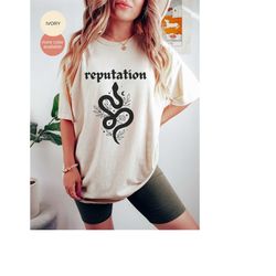 Snake Reputation UNISEX Comfort Color Shirt, Swiftie Lover T-Shirt, Music Lover Tshirt, Concert Shirt, Rep Album Shirt,