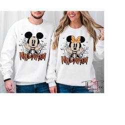 Disneyworld Halloween Sweatshirt, Mickey and Minnie Hoodie, Halloween Matching Sweat, Spooky Season Sweater, Disney Trip