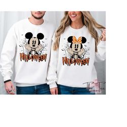 Disneyworld Halloween Sweatshirt, Mickey and Minnie Hoodie, Halloween Matching Sweat, Spooky Season Sweater, Disney Trip