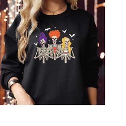 SWEATSHIRT (1839) Halloween Sanderson Witches Witch Museum Magic Wizard Salem Sisters Candle of Black Flame Broom Bunch