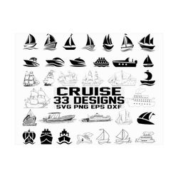Cruise svg/ cruise ship svg/ boats svg/ ship svg/ sailing svg/ nautical svg/ holiday svg/ clipart/ decal/ stencil/ silho