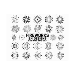 Fireworks SVG / Fireworks Cricut / Cut Files / Clipart / Silhouette / Vector