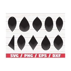 Fringe Earring SVG/ leather earring jewelry/ Pendant svg/ earring template/ Cut Files/ Laser Cut/ Vector
