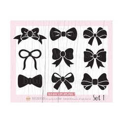 Bow Tie SVG,Bow Ties Cut File,Ribbon Tie,Bow Tie Bundle SVG file,DXF,Cricut,Silhouette,Commercial use,Instant download_C