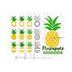 Pineapple SVG,Fruits DXF,Fruit svg,Furit cut file,Pineapple Layered,PNG,Cutting file,Cricut,Silhouette,Commercial use,In