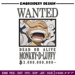 Bounty joyboy embroidery design, One piece embroidery, Anime design, Embroidery shirt, Embroidery file,Digital download.
