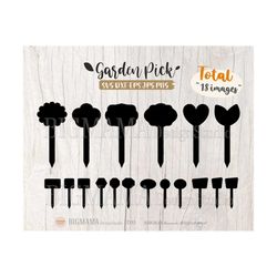 Garden Pick Svg,Garden Markers,Plant pick labels,Bundle,DXF,Tags,Template,Herb,PNG,Vegetable stakes,Cut,Cricut,Cameo,Ins