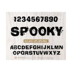 Spooky Alphabet SVG,Numbers,Letters,Bundle,Birthday,PNG,Halloween,Kids,Ghost,T-shirt,PNG,Clipart,Font,Cricut,Silhouette,