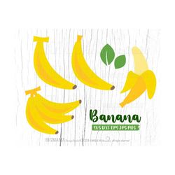 Banana SVG,Fruits DXF,Fruit svg,Furit cut file,Bananas Layered,Cutting,Vinyl,Clipart,Cricut,Silhouette,Digital,Instant d