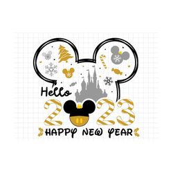 Happy New Year Svg, New Year 2023 Svg, Magic Castle New Year Svg, Family Vacation, New Year Trip Svg, Mouse New Year Svg