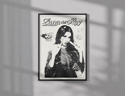 Lana Del Rey Music Poster Wall Print, Living Room Decor, Home Decor, Art Music Poster Gift